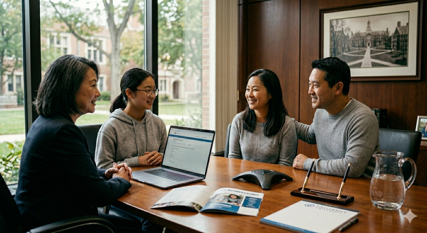 Students collaborating on campus